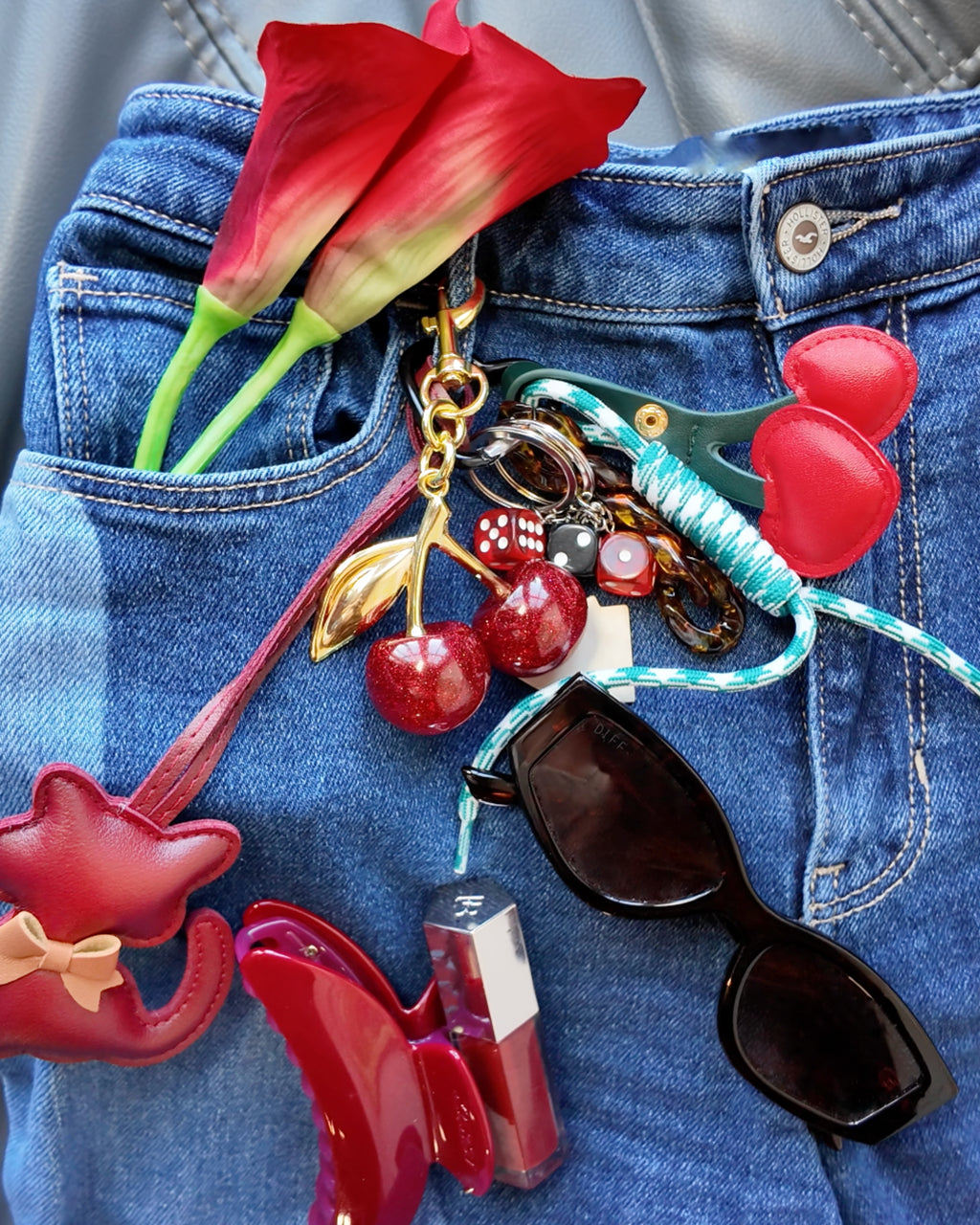 Cherry Poker Charms
